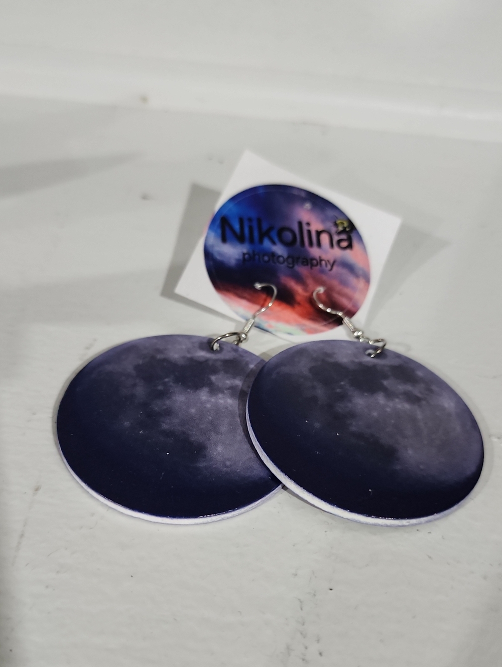 🧚‍♂️Nikolina Photography Purple Moon Earrings NWT